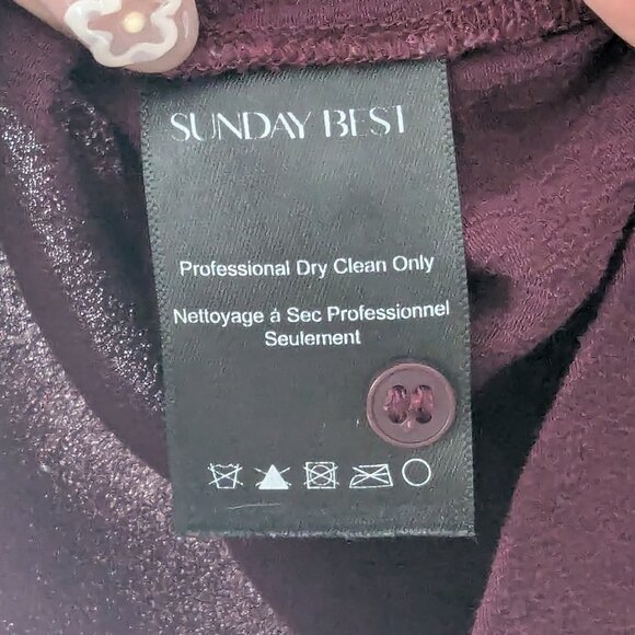 Aritzia Sunday Best Burgundy Patterson Blouse - Picture 4 of 4